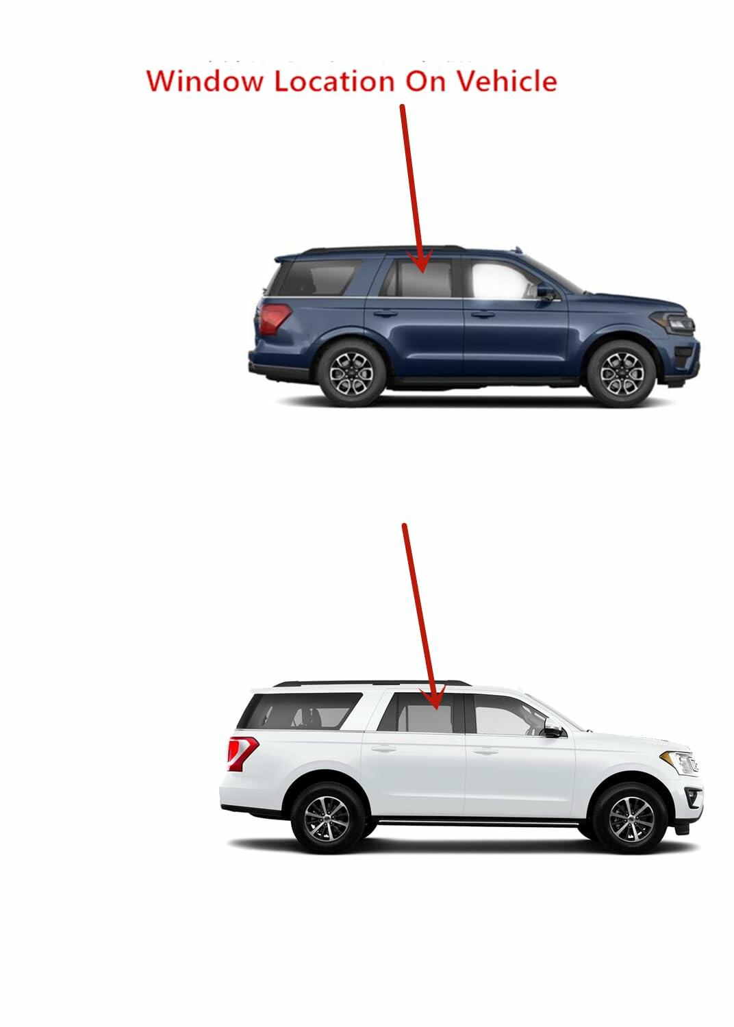 Laminated Passenger Right Side Rear Door Window Door Glass Compatible with Ford Expedition/Lincoln Navigator 2018-2024 Models