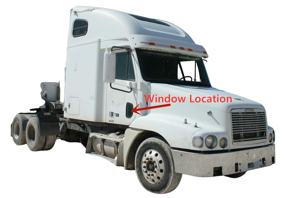Tempered Passenger Right Side Front Door Window Door Glass Compatible with Freightliner122SD 10-22 / Argosy 99-09 / Century Class 96-16/ Columbia 01-16/ Coronado 01-22 / CL112 03-09