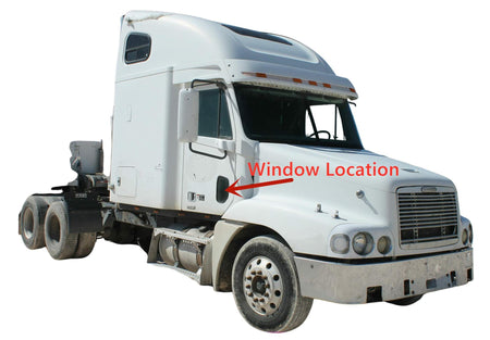 Tempered Passenger Right Side Front Door Window Door Glass Compatible with Freightliner122SD 10-22 / Argosy 99-09 / Century Class 96-16/ Columbia 01-16/ Coronado 01-22 / CL112 03-09