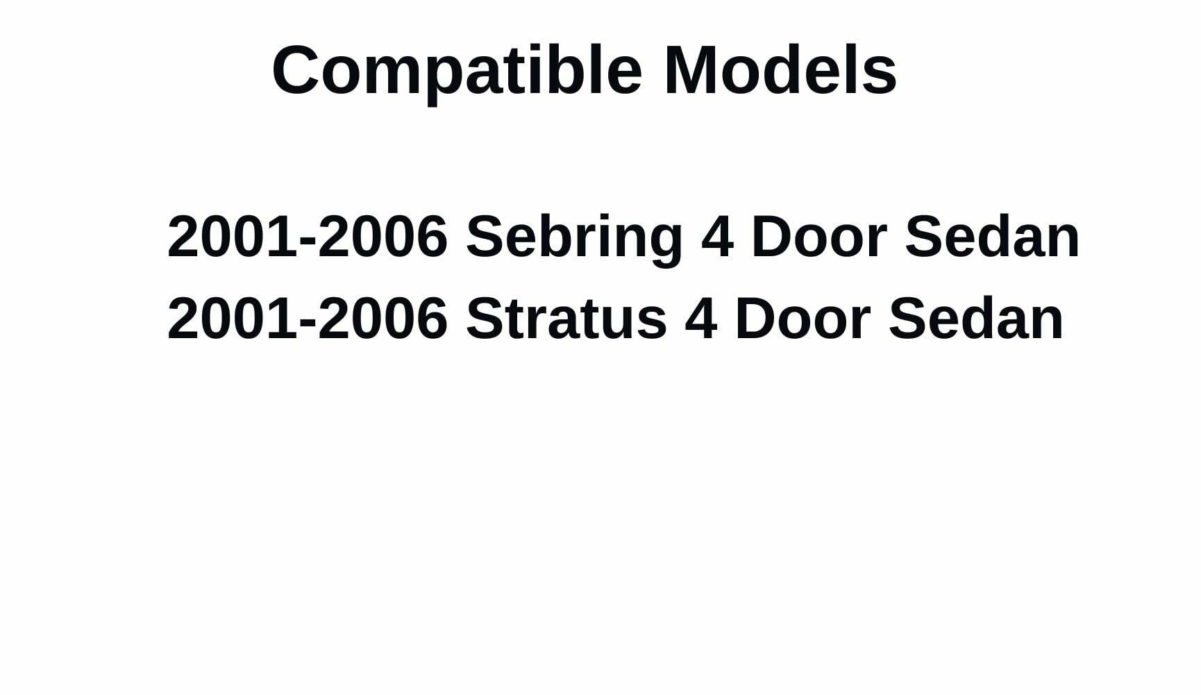 Driver Left Side Front Door Window Door Glass Compatible with Chrysler Sebring/Dodge Stratus 4 Door Sedan 2001-2006 Models