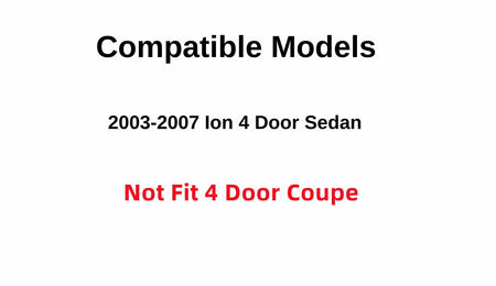 Passenger Right Side Rear Door Window Door Glass Compatible with Saturn Ion 4 Door Sedan 2003-2007 Models