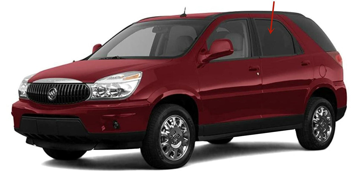 Driver Left Side Rear Door Window Door Glass Compatible with Buick Rendezvous 2002-2007 Models