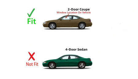 Driver Left Side Door Window Door Glass Compatible with Pontiac Grand Prix 2 Door Coupe 1997-2002 Models