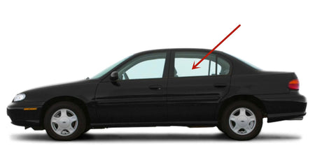 Driver Left Side Rear Door Window Door Glass Compatible with Oldsmobile Cutlass 4 Door Sedan 1997-1999 Models
