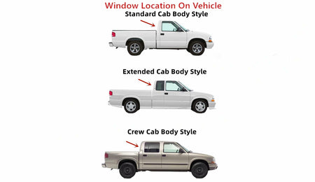 Clear Color Stationary Back Window Back Glass Compatible with Chevrolet S10 Pickup 1994-2005/GMC Sonoma S15 Pickup 1994-2005 Models/Isuzu Hombre Pickup 1996-2000 Models