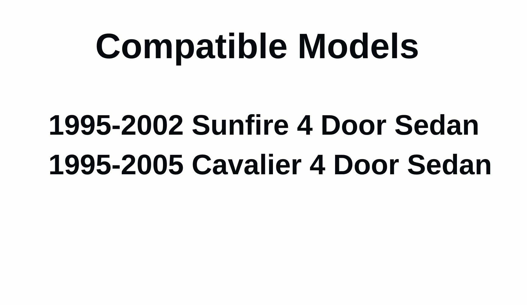 Heated Back Window Back Glass Compatible with Chevrolet Cavalier 1995-2005/Pontiac Sunfire 1995-2002 4 Door Sedan Models