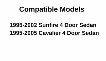 Heated Back Window Back Glass Compatible with Chevrolet Cavalier 1995-2005/Pontiac Sunfire 1995-2002 4 Door Sedan Models