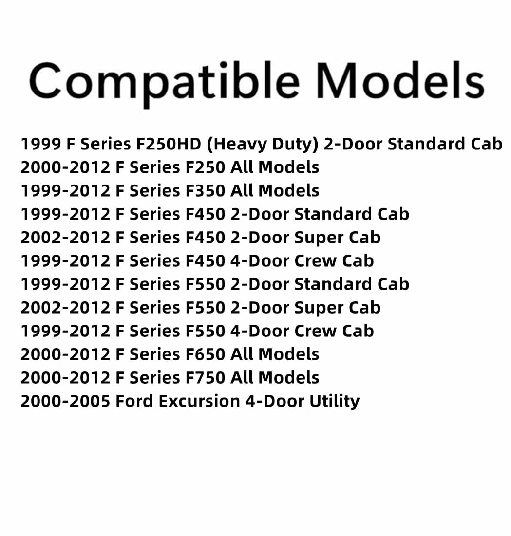 Driver Left Side Front Door Window Door Glass Compatible with Ford F250/F350/F450/F550/F650/F750 1999-2012 Models (Not for F250LD Light Duty) / Excursion 2000-2005