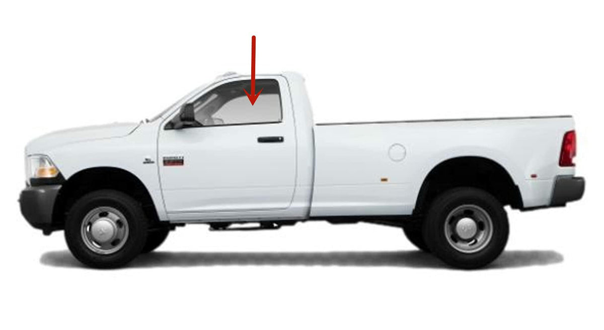 Tempered Driver Left Side Door Window Door Glass Compatible with Dodge/Ram 1500 2009-2018 & 1500Classic 2019-2024 & 2500 3500 3500Cab/Chs 4500 5500 2011-2026 2-Door Standard Cab Pickup Models Only