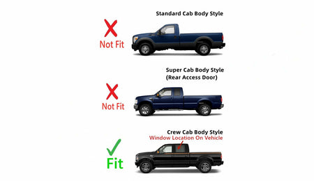 Privacy Driver Left Side Rear Door Window Door Glass Compatible with Ford F250 F350 F450 F550 F650 F750 4 Door Crew Cab 1999-2012 Models