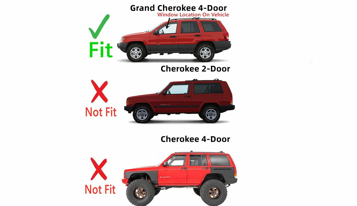 Driver Left Side Front Door Window Door Glass Compatible with Jeep Grand Cherokee 1999-2004 Models