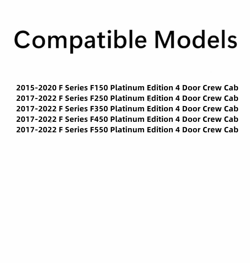 Platinum Edition Driver Left Side Rear Door Window Door Glass Compatible with Ford F150 4 Door Crew Cab 2015-2020 Models / F250 F350 F450 F550 4 Door Crew Cab 2017-2022 Models