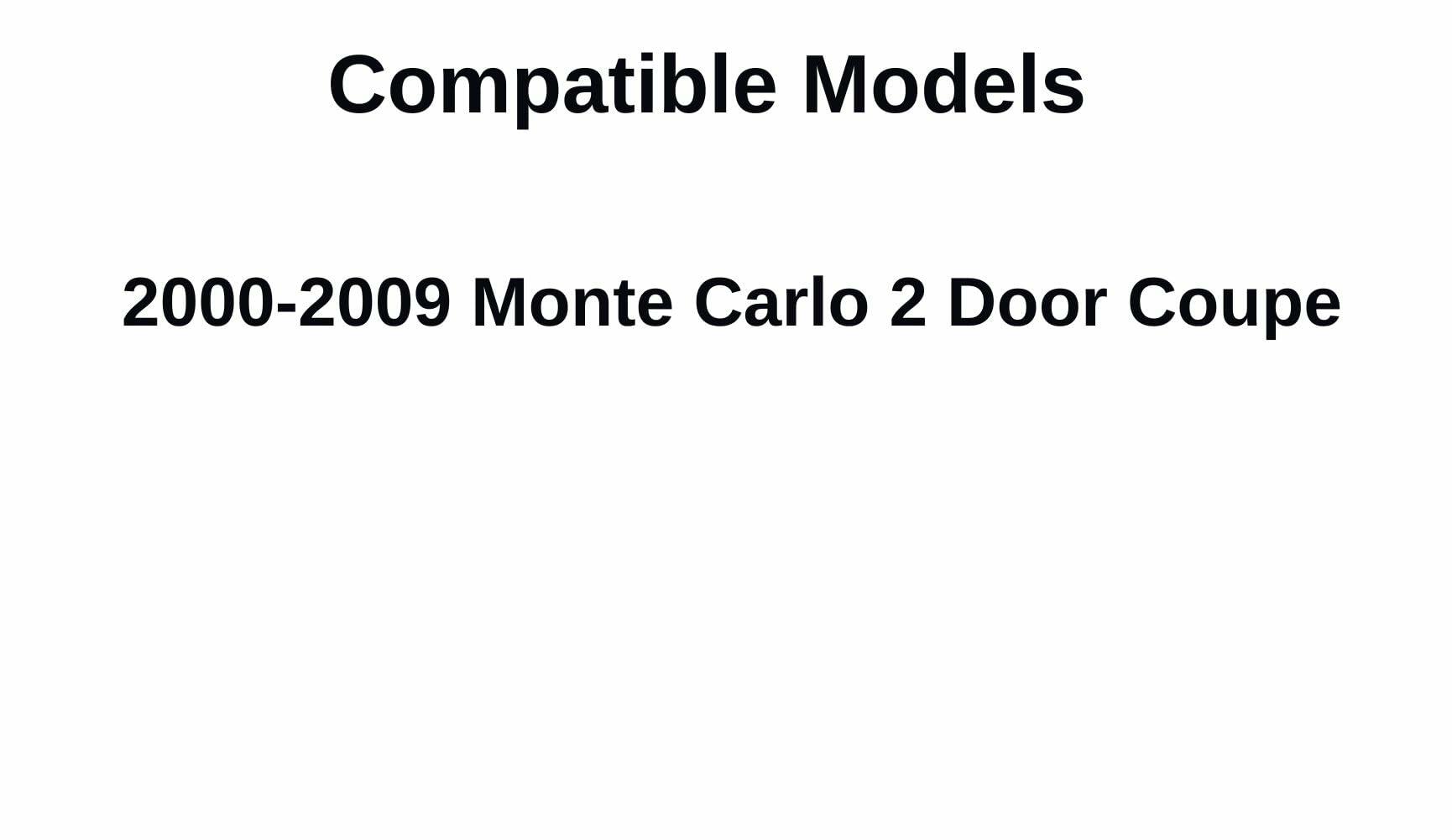 Driver Left Side Door Window Door Glass Compatible with Chevrolet Monte Carlo 2 Door Coupe 2000-2009 Models
