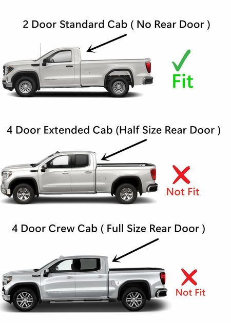Driver Left Side Door Window Door Glass Compatible with Chevrolet Silverado/GMC Sierra 1500 2 Door Standard Cab 2019-2026 Models