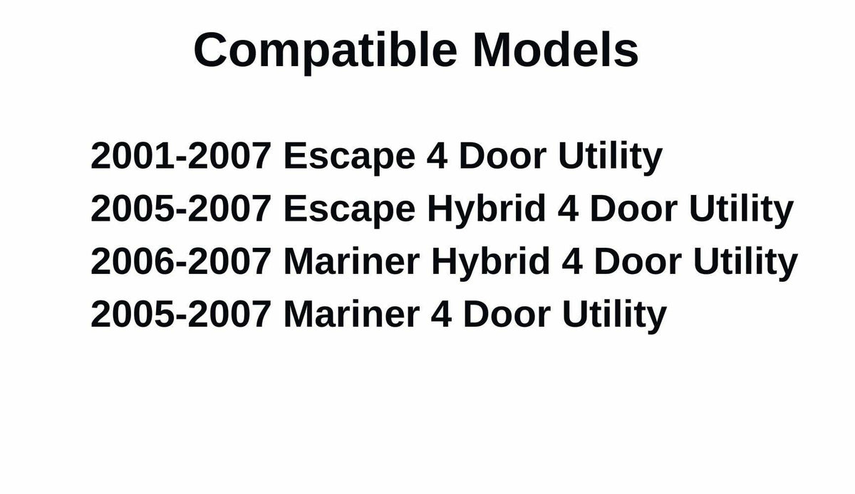 Driver Left Side Rear Door Window Door Glass Compatible with Ford Escape/Mercury Mariner 2001-2007 Models