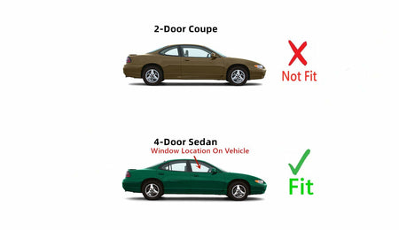 Passenger Right Side Front Door Widow Glass Compatible with Pontiac Grand Prix 4 Door Sedan 1997-2003 Models