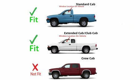 Driver Left Side Door Window Door Glass Compatible with Dodge Dakota Pickup 1997-2004 2 Door Models