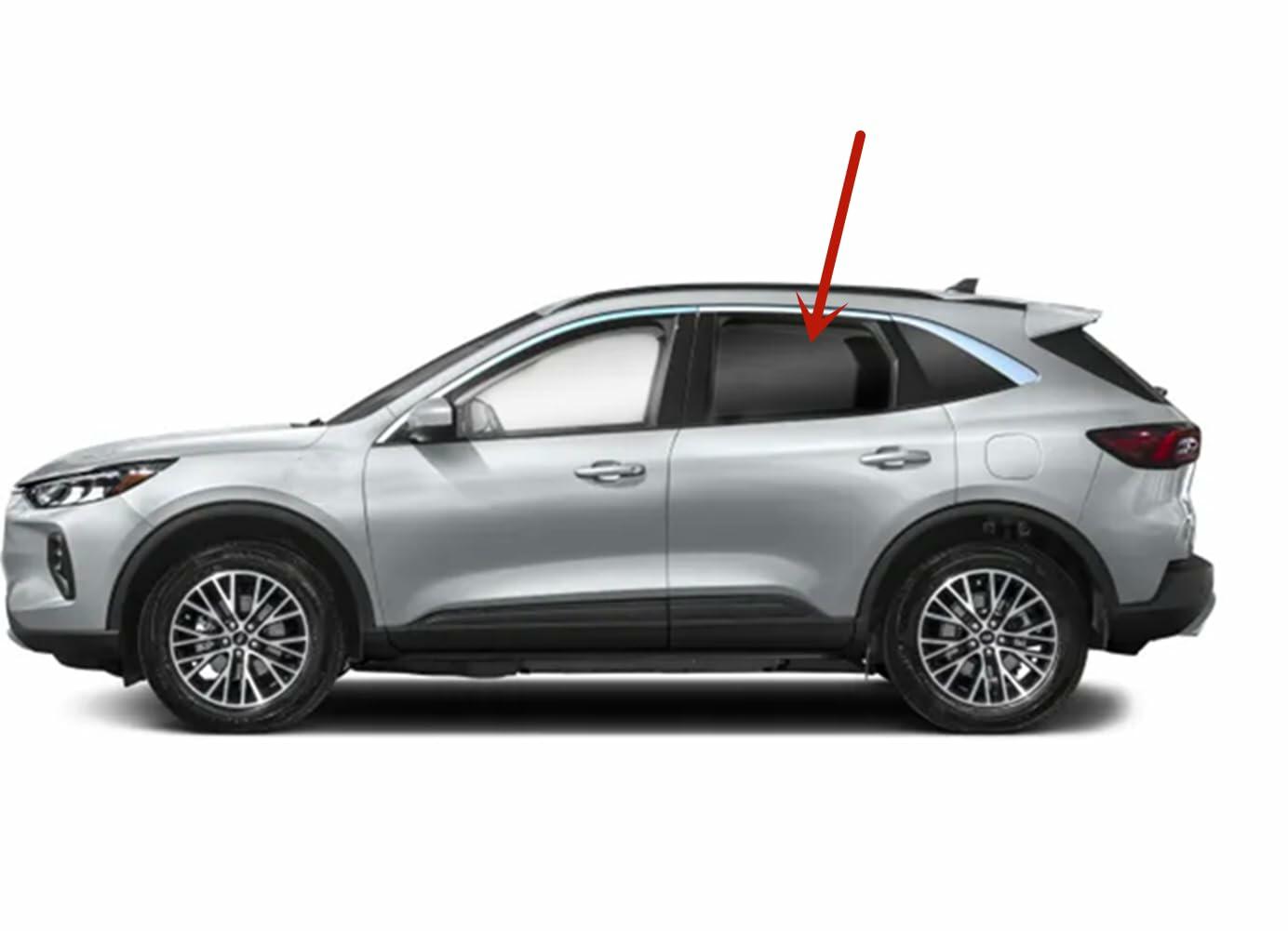 Driver Left Side Rear Door Window Door Glass Compatible with Ford Escape 2020-2026 Models