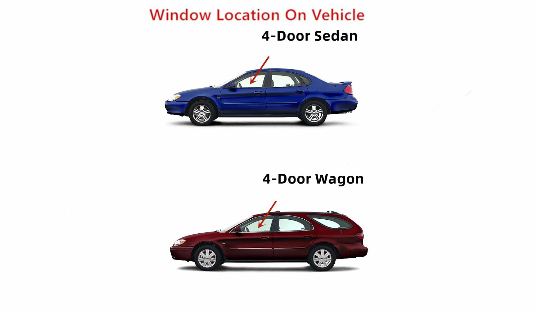 Driver Left Side Front Door Window Door Glass Compatible with Ford Taurus 1996-2007/Mercury Sable 1996-2005 Models