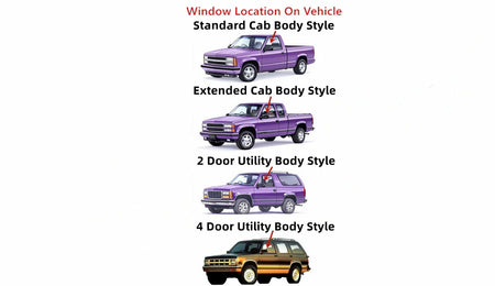 Driver Left Side Front Door Window Door Glass Compatible with Chevrolet S10 Blazer & Oldsmobile Bravada 1993-1994 /S10 Pickup 1993 Models