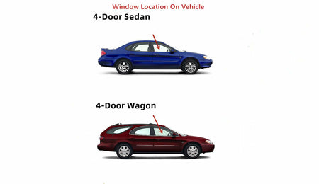 Passenger Right Side Front Door Window Door Glass Compatible with Ford Taurus 1996-2007/Mercury Sable 1996-2005 Models