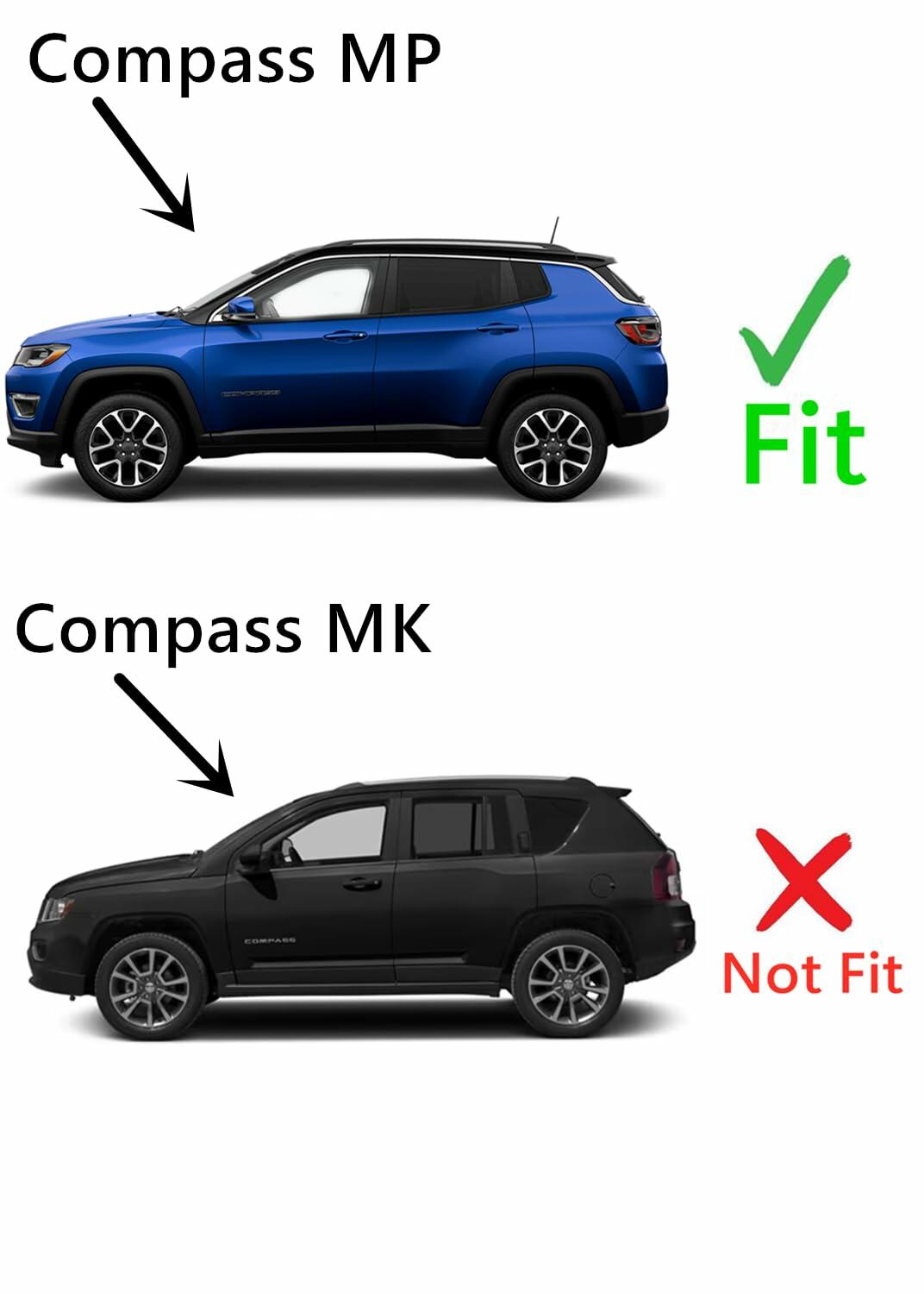 Driver Left Side Front Door Window Door Glass Compatible with Jeep Compass MP 2017-2026 Models