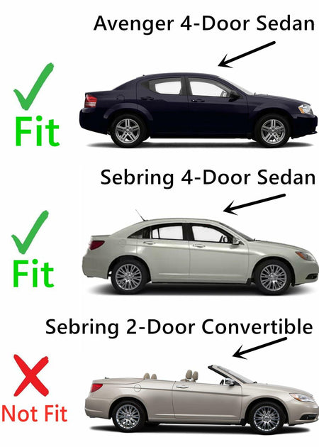 Passenger Right Side Front Door Window Door Glass Compatible with Chrysler Sebring/Dodge Avenger 2007-2010 Models