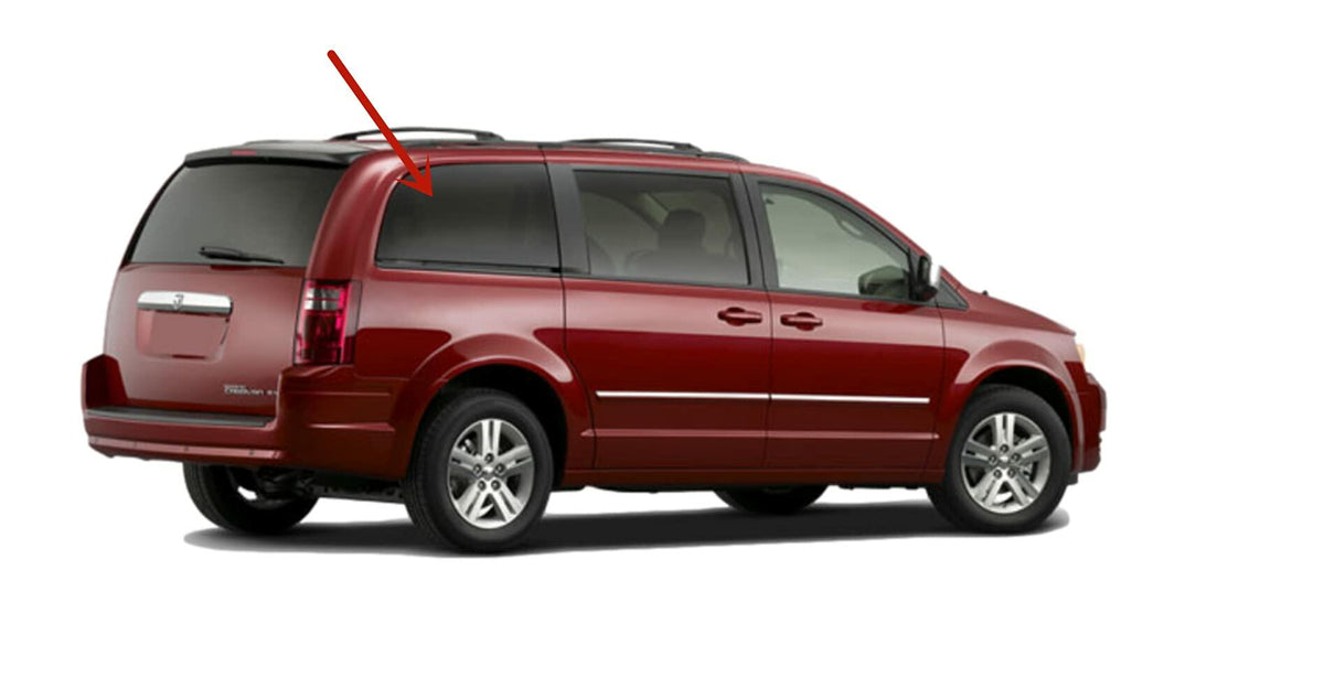 Movable Passenger Right Side Quarter Window Quarter Glass Compatible with Chrysler Town & Country 2008-2016 Models
