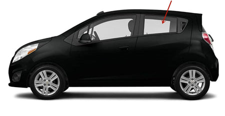 Driver Left Side Rear Door Window Door Glass Compatible with Chevrolet Spark 2013-2015 Models