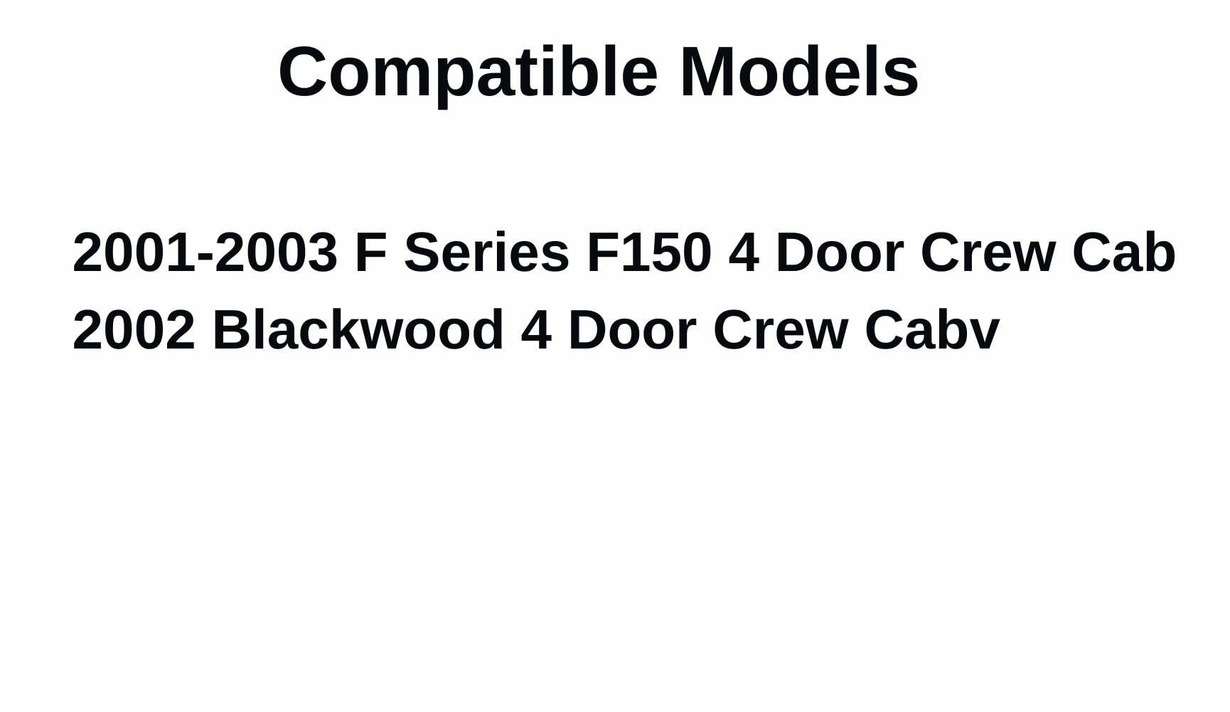 Driver Left Side Rear Door Window Door Glass Compatible with Ford F150 Pickup/Lincoln Blackwood 4 Door Crew Cab 2001-2003 Models