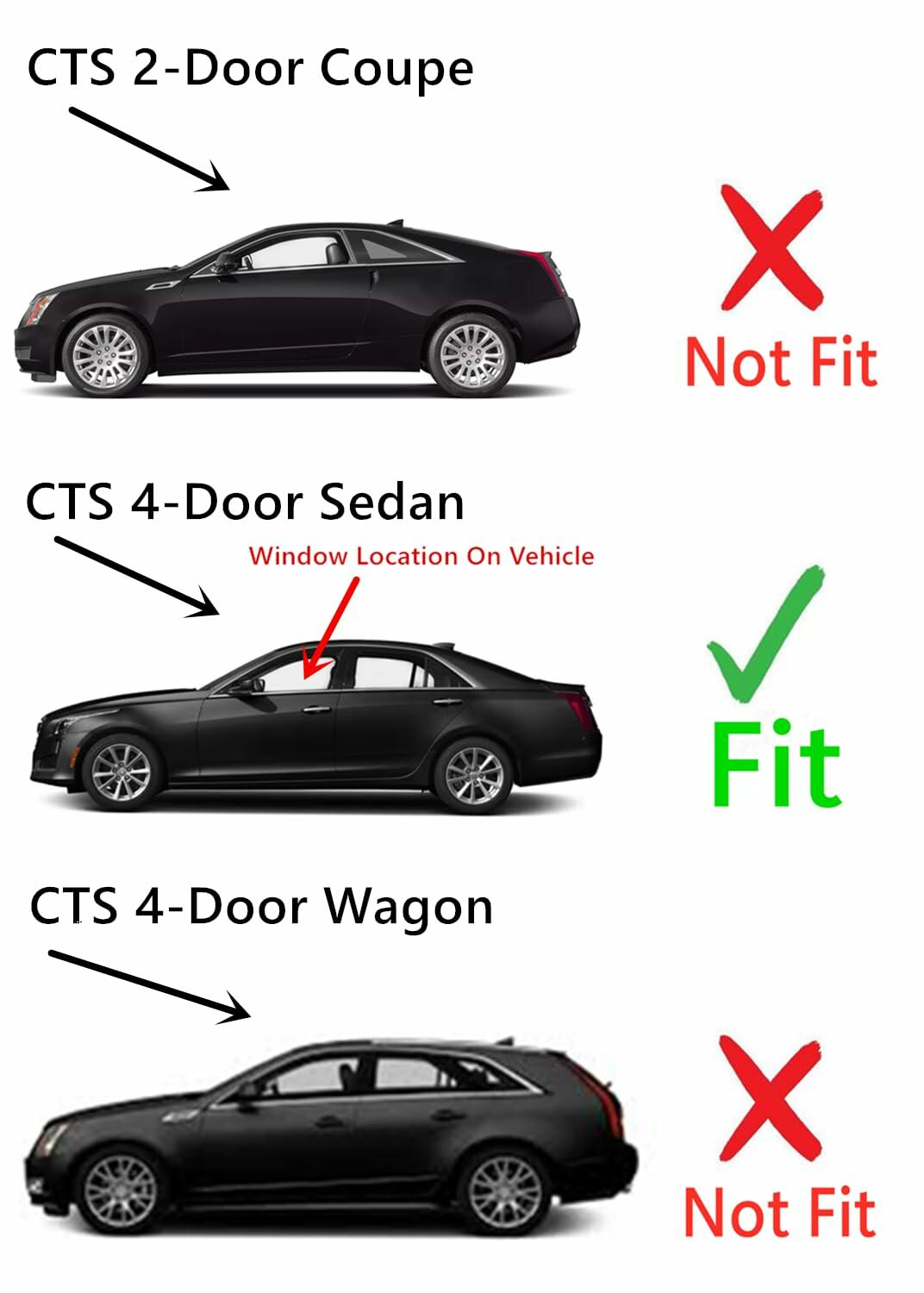 Laminated Driver Left Side Front Door Window Door Glass Compatible with Cadillac CTS 4 Door Sedan 2014-2019 Models/ CTS-V 4 Door Sedan 2016-2019 Models