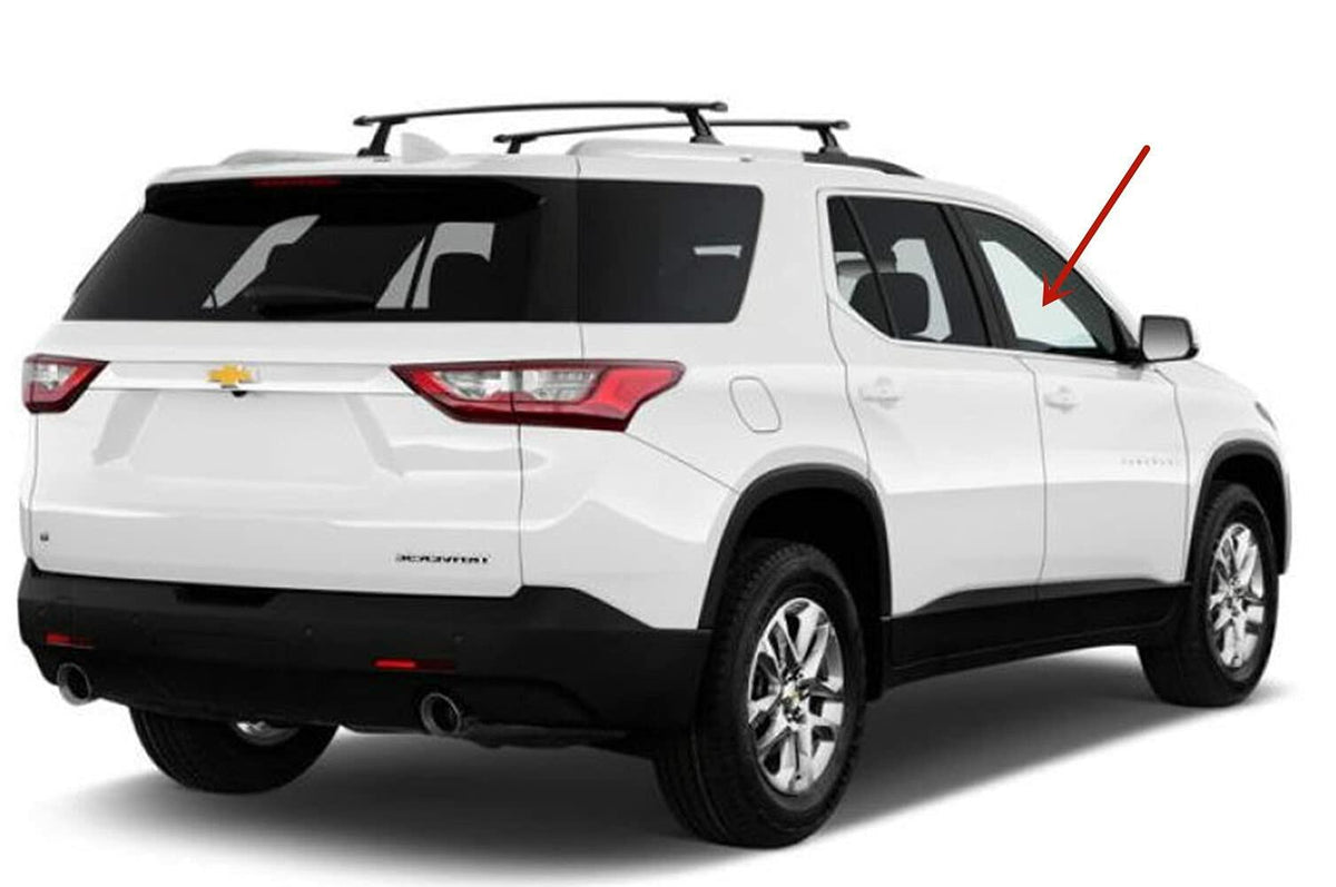 Passenger Right Side Front Door Window Door Glass Compatible with Chevrolet Traverse 2018-2023 Models