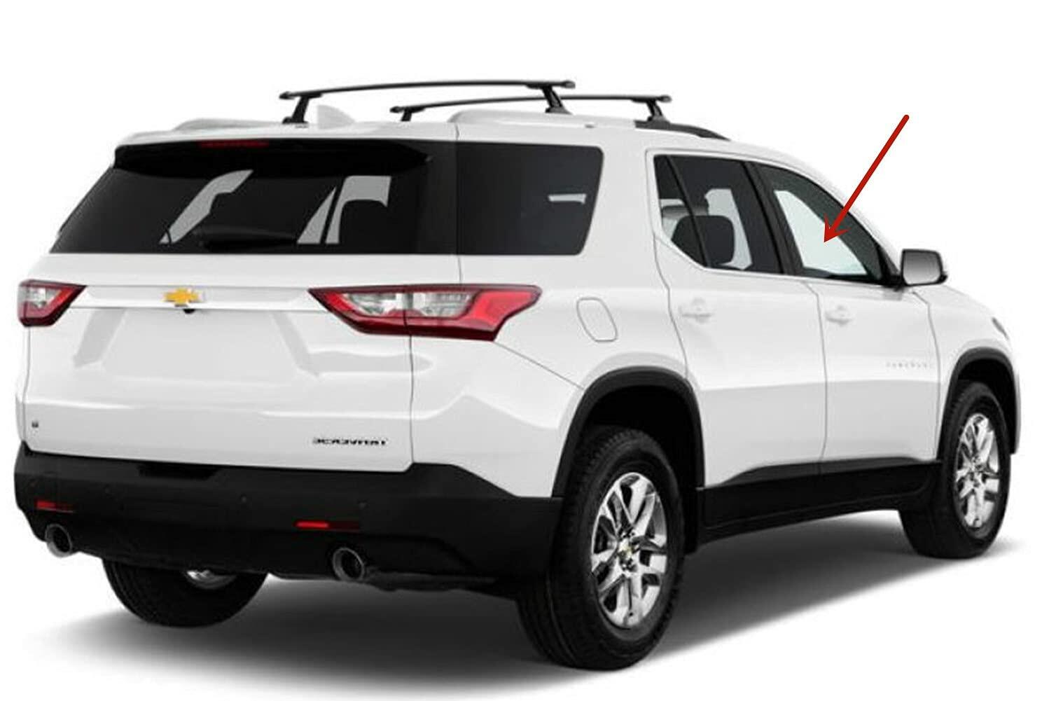 Passenger Right Side Front Door Window Door Glass Compatible with Chevrolet Traverse 2018-2023 Models