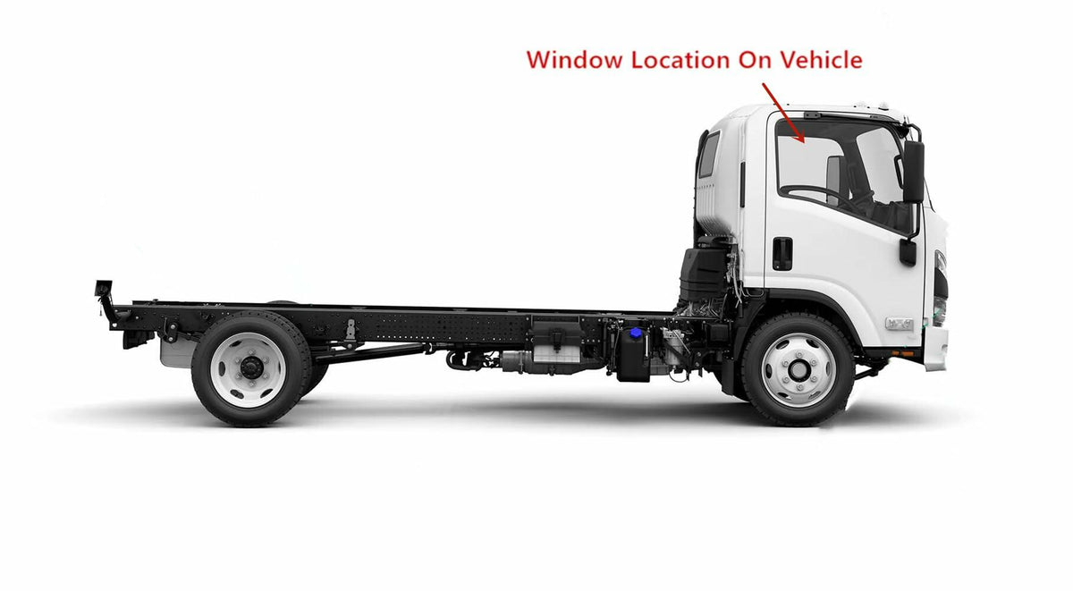 Passenger Right Side Front Door Window Door Glass Compatible with Chevrolet/GMC T5500 T6500 T7500 T8500 1997-2009 Models
