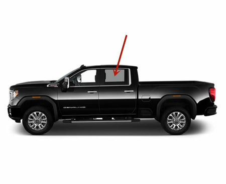 Driver Left Side Rear Door Window Door Glass Compatible with Chevrolet Silverado 2500/3500 2020-2026 & GMC Sierra 2500/3500 2020-2026 4 Door Crew Cab Pickup (Full Size Rear Door) Models