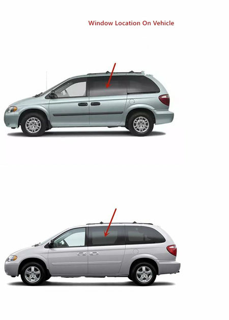 Driver Left Side Rear Sliding Door Window Door Glass Compatible with Chrysler Voyager Grand Voyager Town & Country / Dodge Caravan Grand Caravan / Plymouth Voyager Grand Voyager 1996-2000 Models