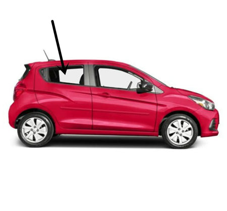 Tempered Passenger Right Side Rear Door Window Door Glass Compatible with Chevrolet Spark 2016-2023 Models (Not For Spark Classic Mexico Models)