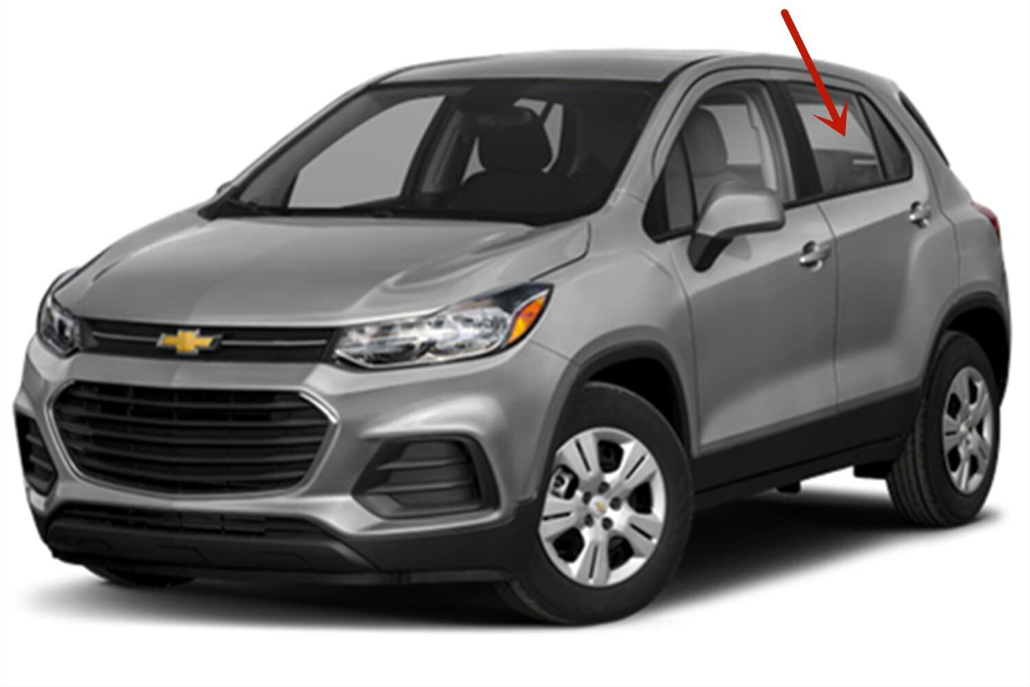 Factory Dark-Greenish Privacy Tinted Driver Left Side Rear Door Window Door Glass Compatible with Chevrolet Trax 2013-2022 Models