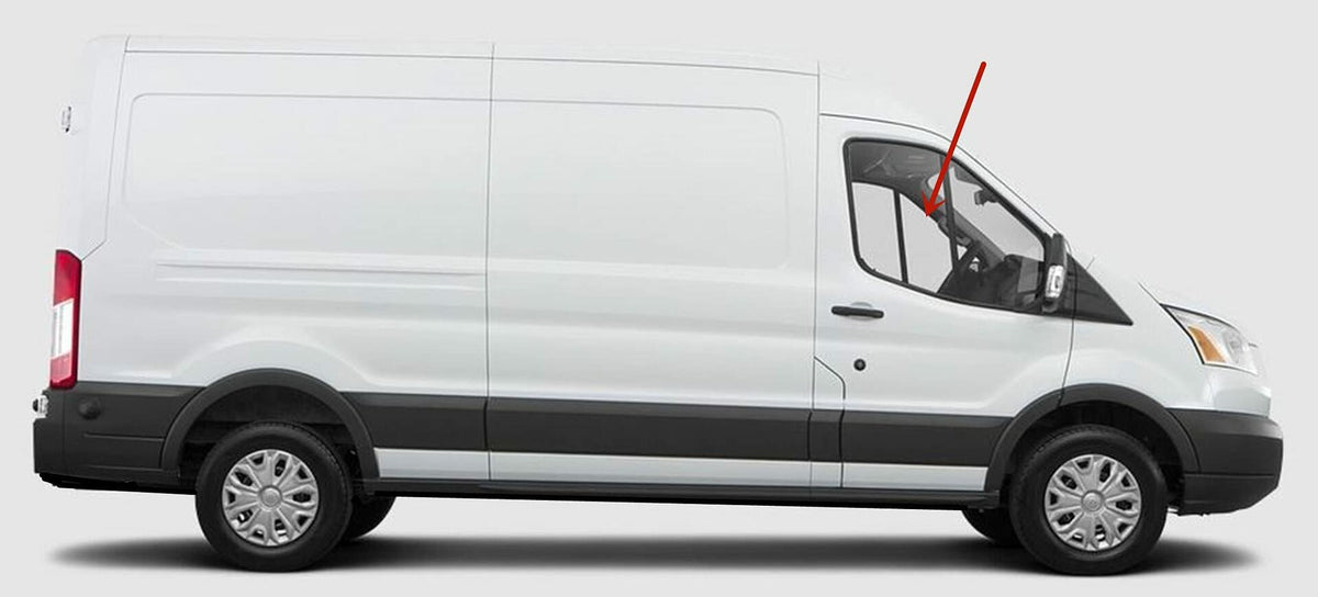 Passenger Right Side Front Door Window Door Glass Compatible with Ford Transit 110.2" High-Roof 100.8" Mid-Roof Van 2015-2026 Models (Not for Transit Connect or Low-Roof Transit)