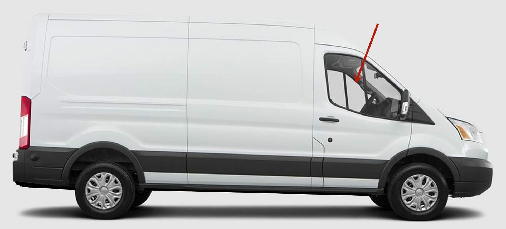 Passenger Right Side Front Door Window Door Glass Compatible with Ford Transit 110.2" High-Roof 100.8" Mid-Roof Van 2015-2026 Models (Not for Transit Connect or Low-Roof Transit)