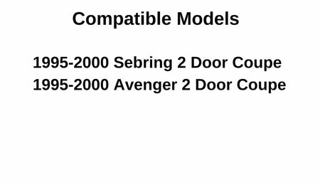 Passenger Right Side Door Window Door Glass Compatible with Chrysler Sebring/Dodge Avenger 2 Door Coupe 1995-2000 Models