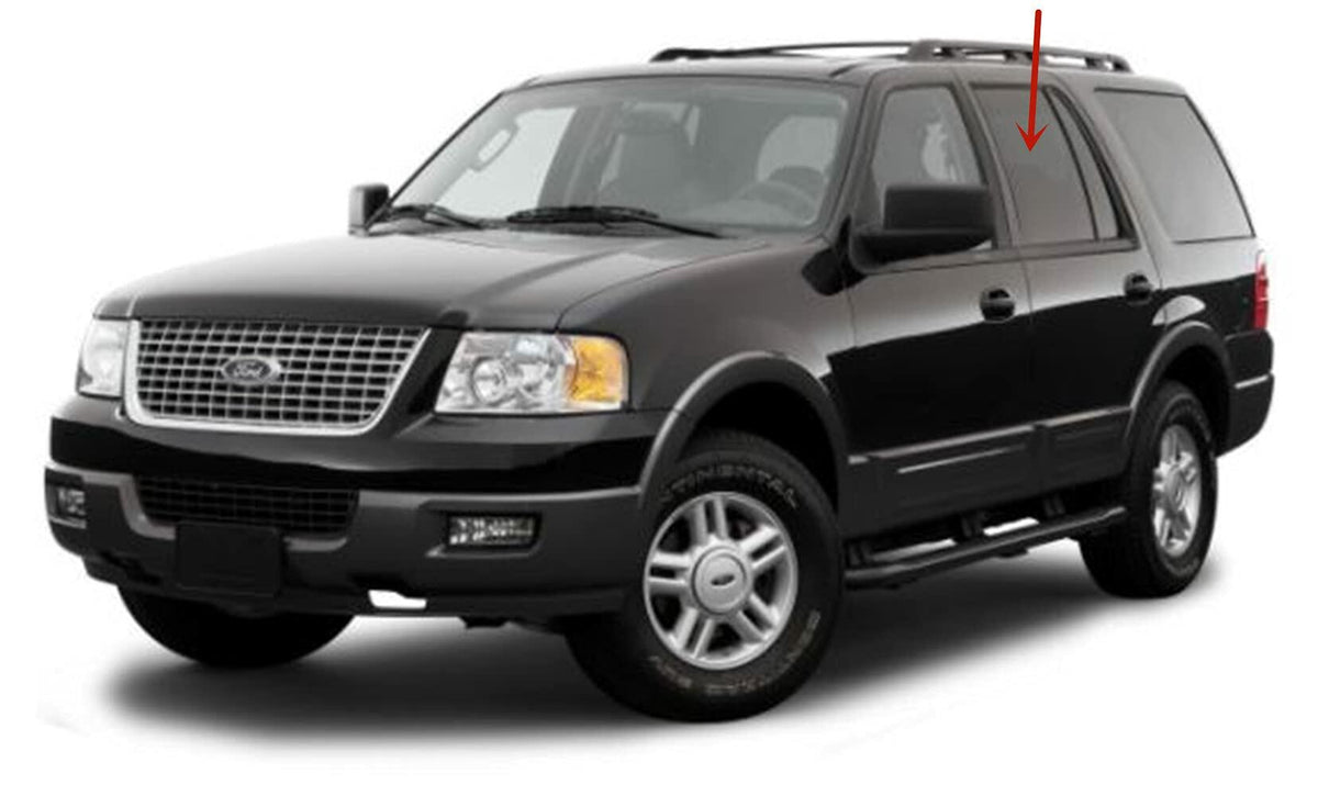 Driver Left Side Rear Door Window Door Glass Compatible with Ford Expedition/Lincoln Navigator 2003-2006 Models