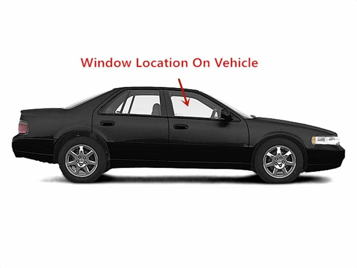 Passenger Right Side Front Door Window Door Glass Compatible with Cadillac Seville 4 Door Sedan 1998-2004 Models
