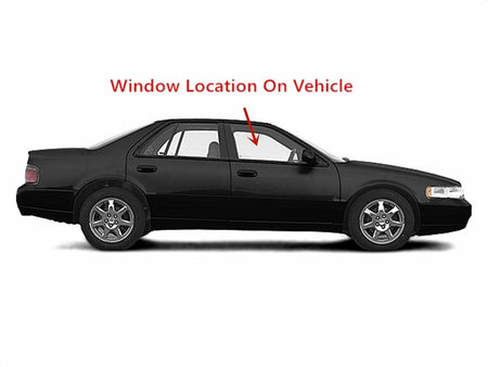 Passenger Right Side Front Door Window Door Glass Compatible with Cadillac Seville 4 Door Sedan 1998-2004 Models