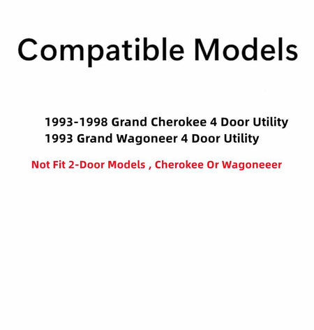 Passenger Right Side Front Door Window Door Glass Compatible with Jeep Grand Cherokee 1993-1998 / Grand Wagoneer 1993 Models