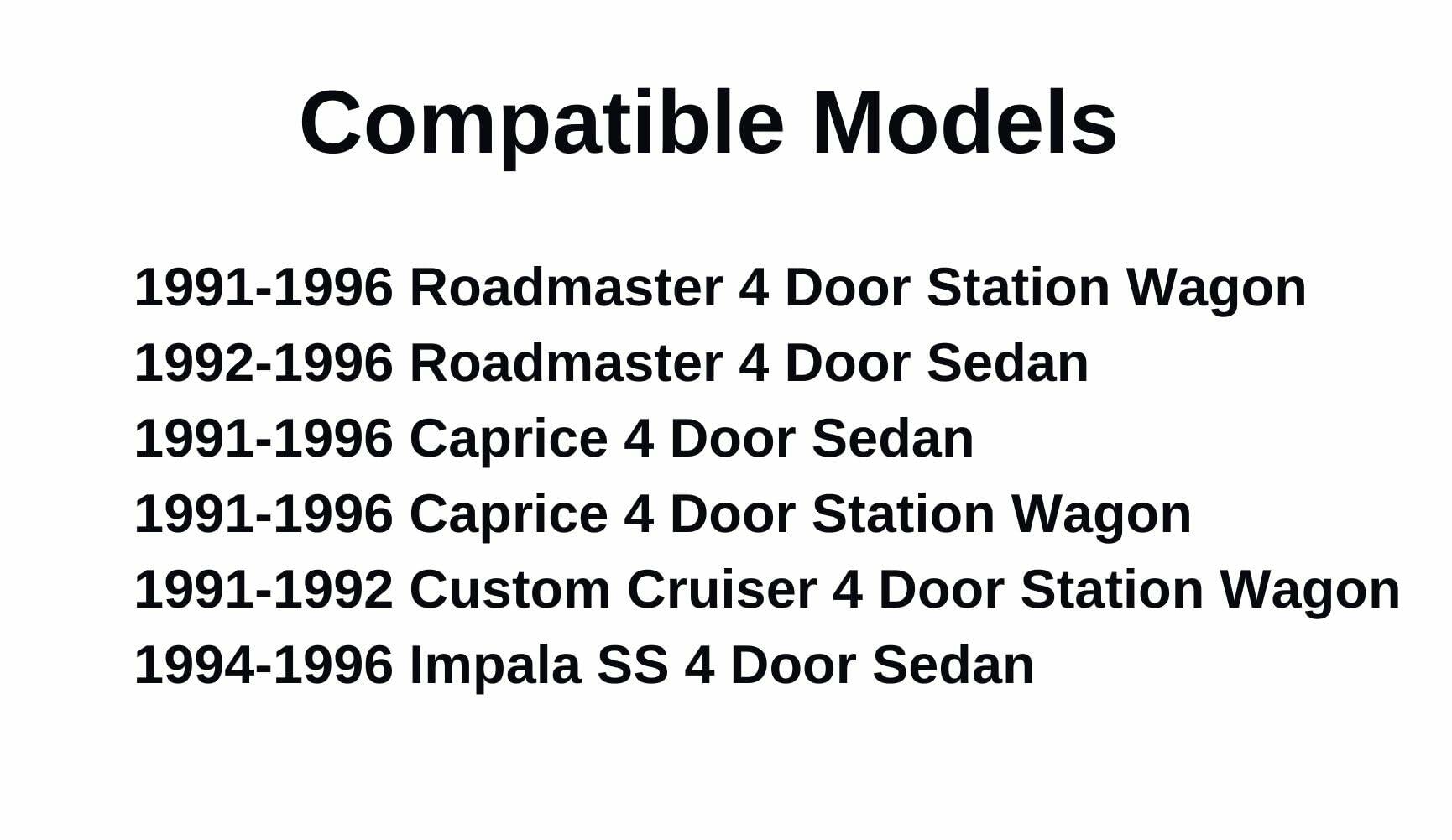 Passenger Right Side Front Door Window Door Glass Compatible with Buick Roadmaster/Chevrolet Caprice 1991-1996 Models
