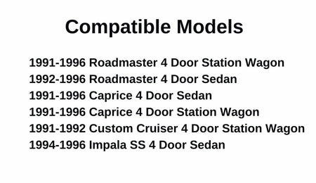 Passenger Right Side Front Door Window Door Glass Compatible with Buick Roadmaster/Chevrolet Caprice 1991-1996 Models