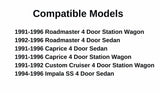Passenger Right Side Front Door Window Door Glass Compatible with Buick Roadmaster/Chevrolet Caprice 1991-1996 Models