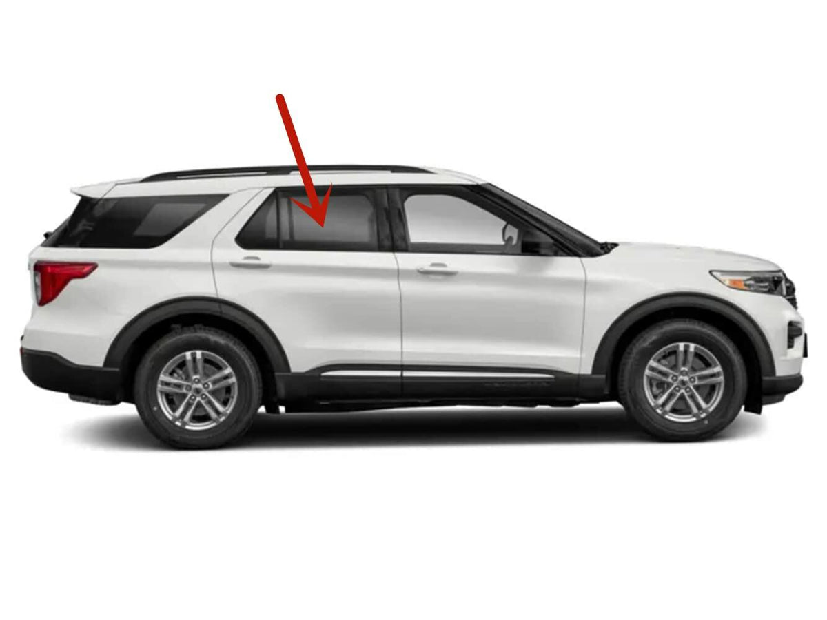 Passenger Right Side Rear Door Window Door Glass Compatible with Ford Explorer 2020-2026 Models