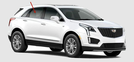 Passenger Right Side Rear Door Window Door Glass Compatible with Cadillac XT5 2017-2026 Models